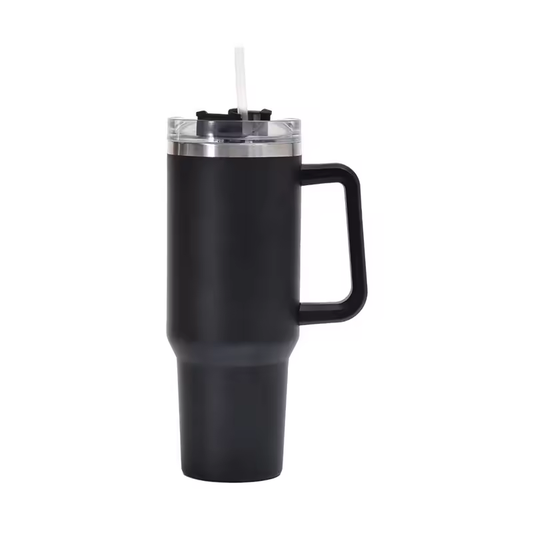 40oz Stainless Steel with Handle Straw Vacuum Insulated Travel