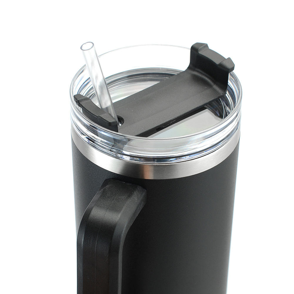 40oz Stainless Steel with Handle Straw Vacuum Insulated Travel